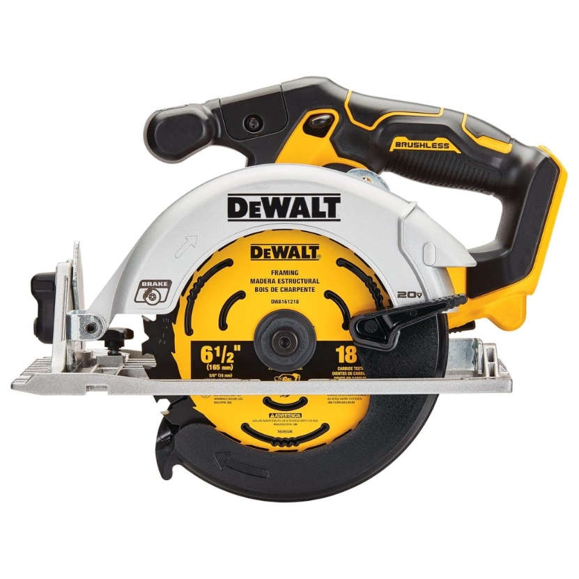 DeWALT DCS565B Sierra circular 20V 6-1/2"  - Alimentación batería ion de litio