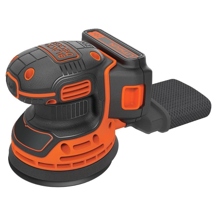 Black&Decker BDCRO20C Lijadora orbital inalámbrica 20V (1) Batería 1,5 Ah (2) papel de lija (1) cargador