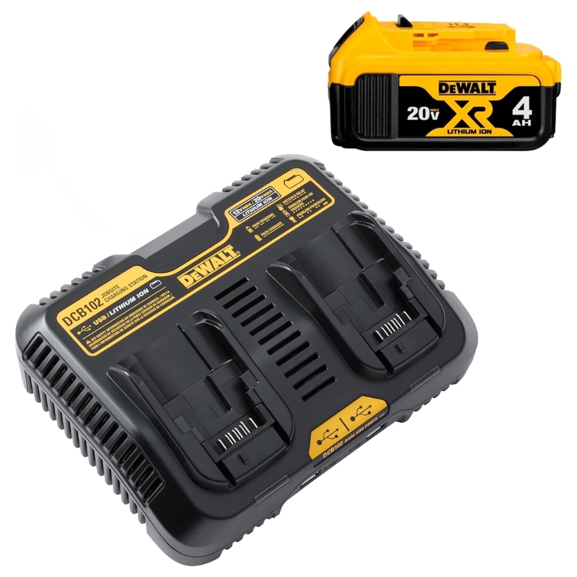 DeWalt DCB102BP 20V Estación de carga batería 4Ah